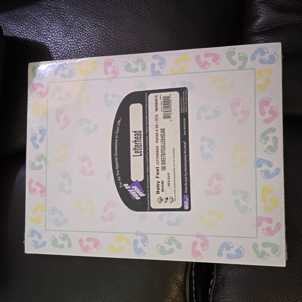 💕 100 baby feet letterhead sheets NIP
